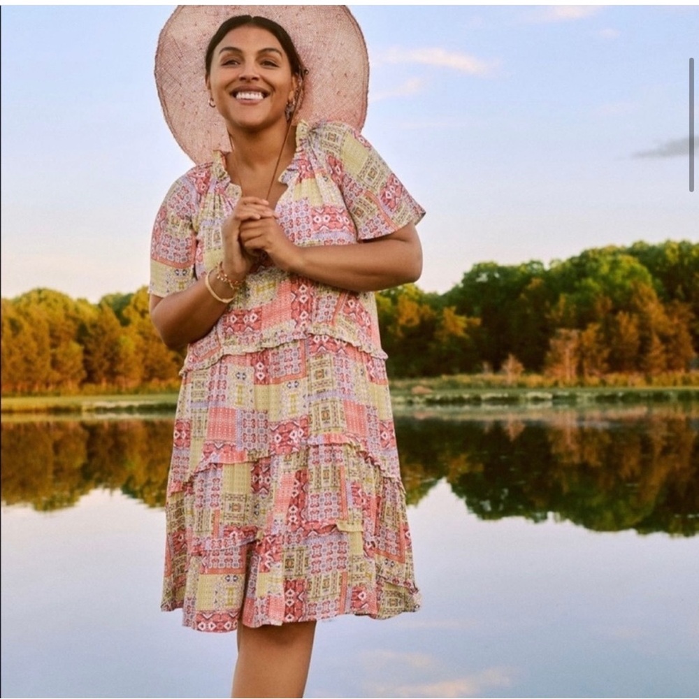 Anthropologie Robin Tiered Mini Dress